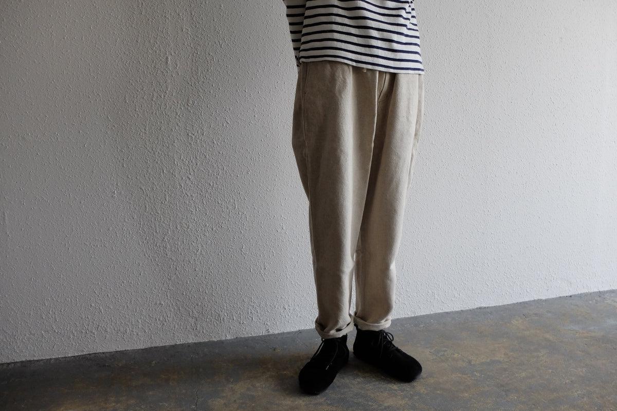 MITTAN / 亜麻苧麻ロングパンツ 濃紺 PT-91 / unisex