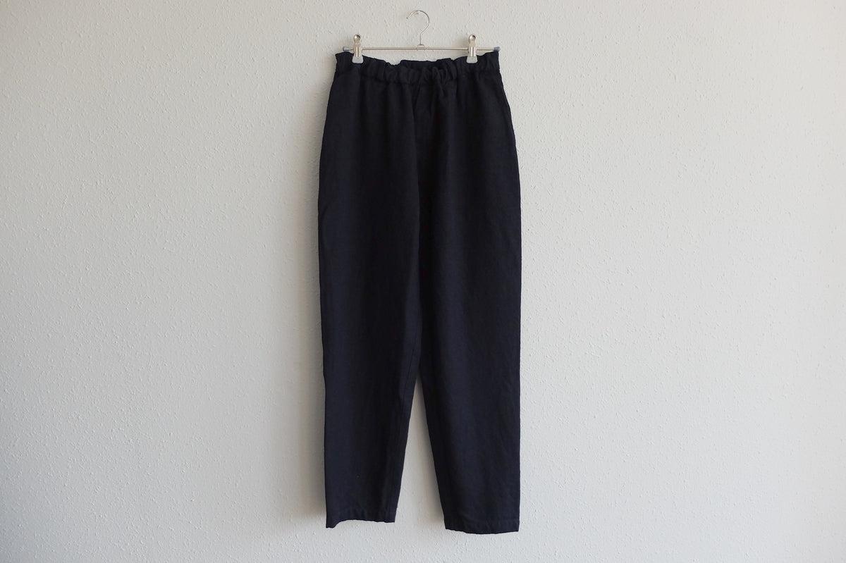 MITTAN / 亜麻苧麻ロングパンツ 濃紺 PT-91 / unisex