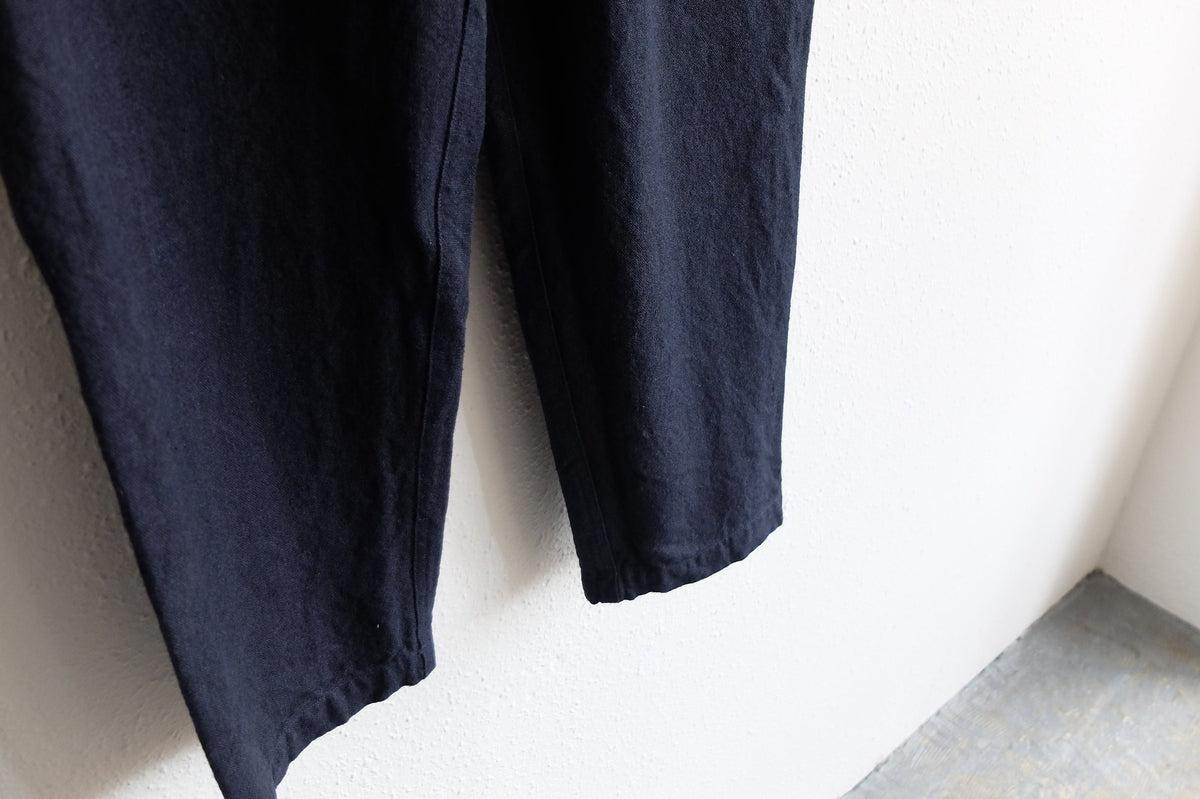MITTAN / 亜麻苧麻ロングパンツ 濃紺 PT-91 / unisex