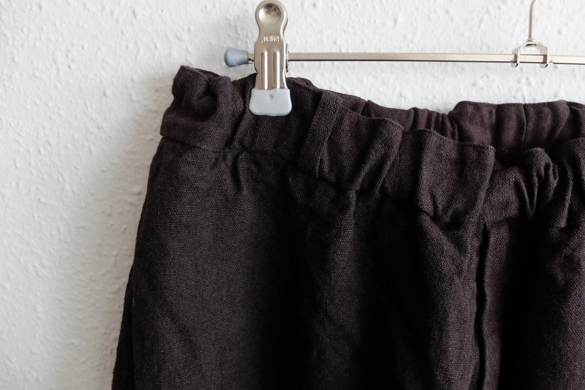 MITTAN / 亜麻苧麻ロングパンツ こげ茶 PT-91 / unisex