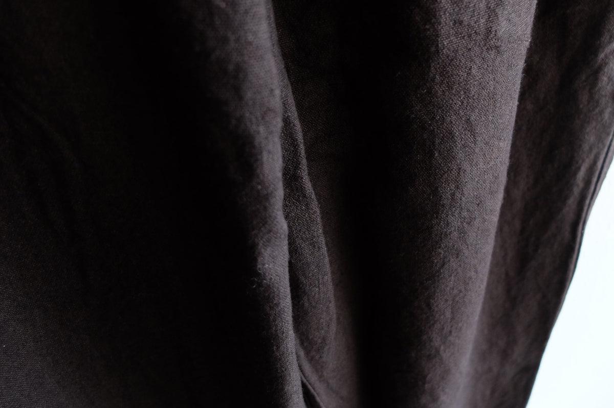 MITTAN / 亜麻苧麻ロングパンツ こげ茶 PT-91 / unisex