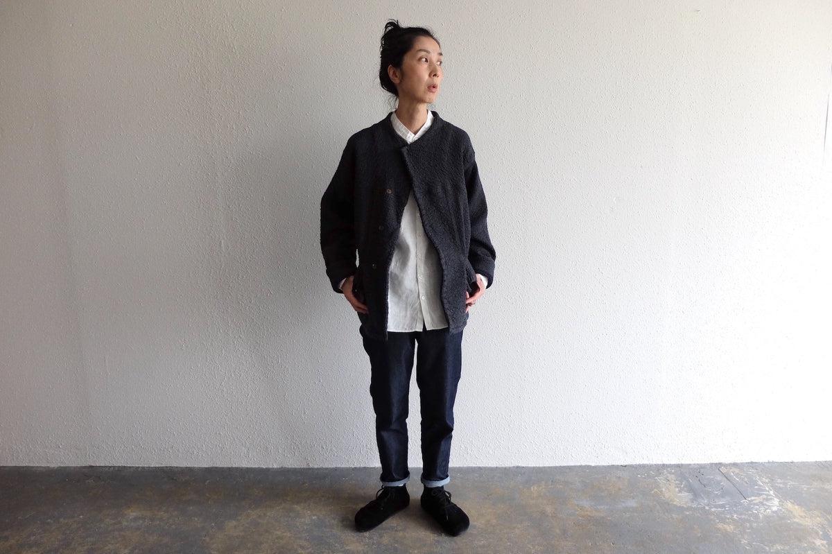 MITTAN / 中わた刺し子織ジャケット 灰 JK-64 / unisex