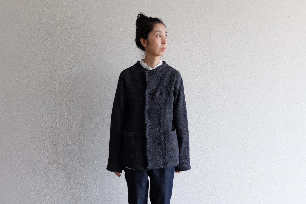 MITTAN / 中わた刺し子織ジャケット 灰 JK-64 / unisex