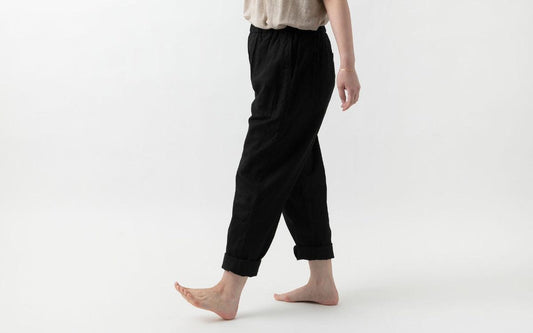 MITTAN / 竹ロングパンツ 黒 PT-78 / unisex