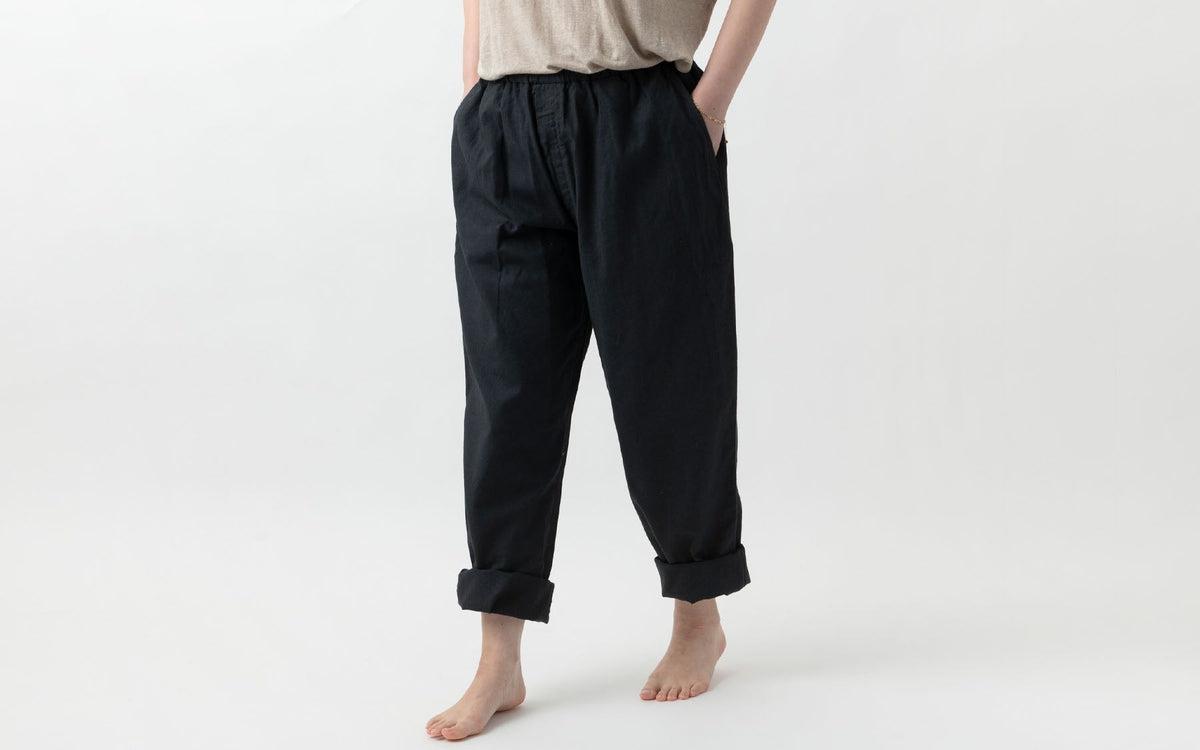 MITTAN / 竹ロングパンツ 墨黒 PT-78 / unisex