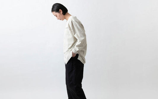 MITTAN / カディワイドシャツ（補強） ベンガラ白 SH-17BH / unisex