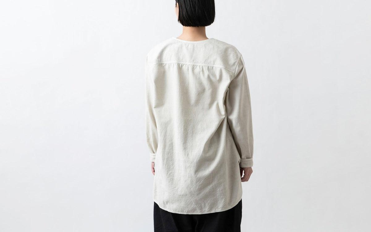 MITTAN / カディワイドシャツ（補強） ベンガラ白 SH-17BH / unisex