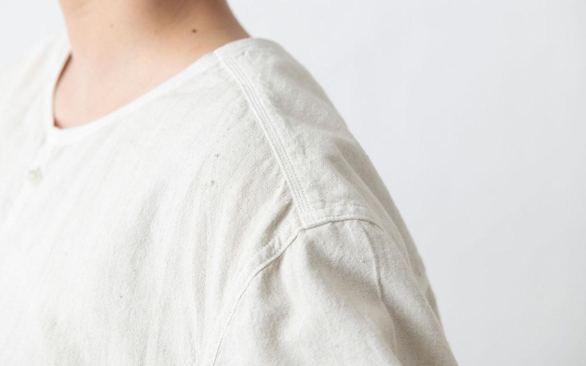 MITTAN / カディワイドシャツ（補強） ベンガラ白 SH-17BH / unisex