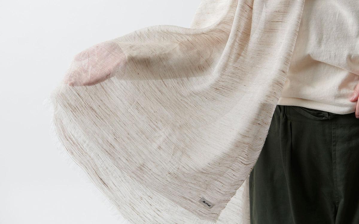 MITTAN / ナーシシルクショール 草木染め 阿仙 SC-28C / unisex