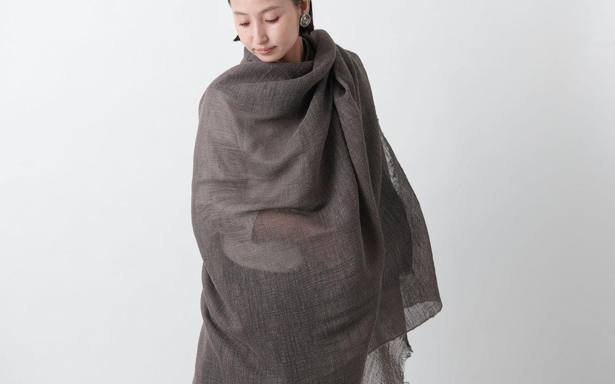 MITTAN / ナーシシルクショール 草木染め ログウッド SC-28C / unisex