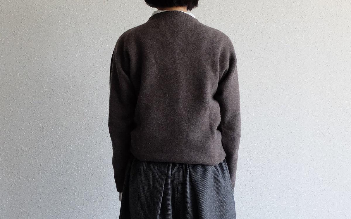 MITTAN / ウルグアイウールセーター 茶 KN-20 / unisex