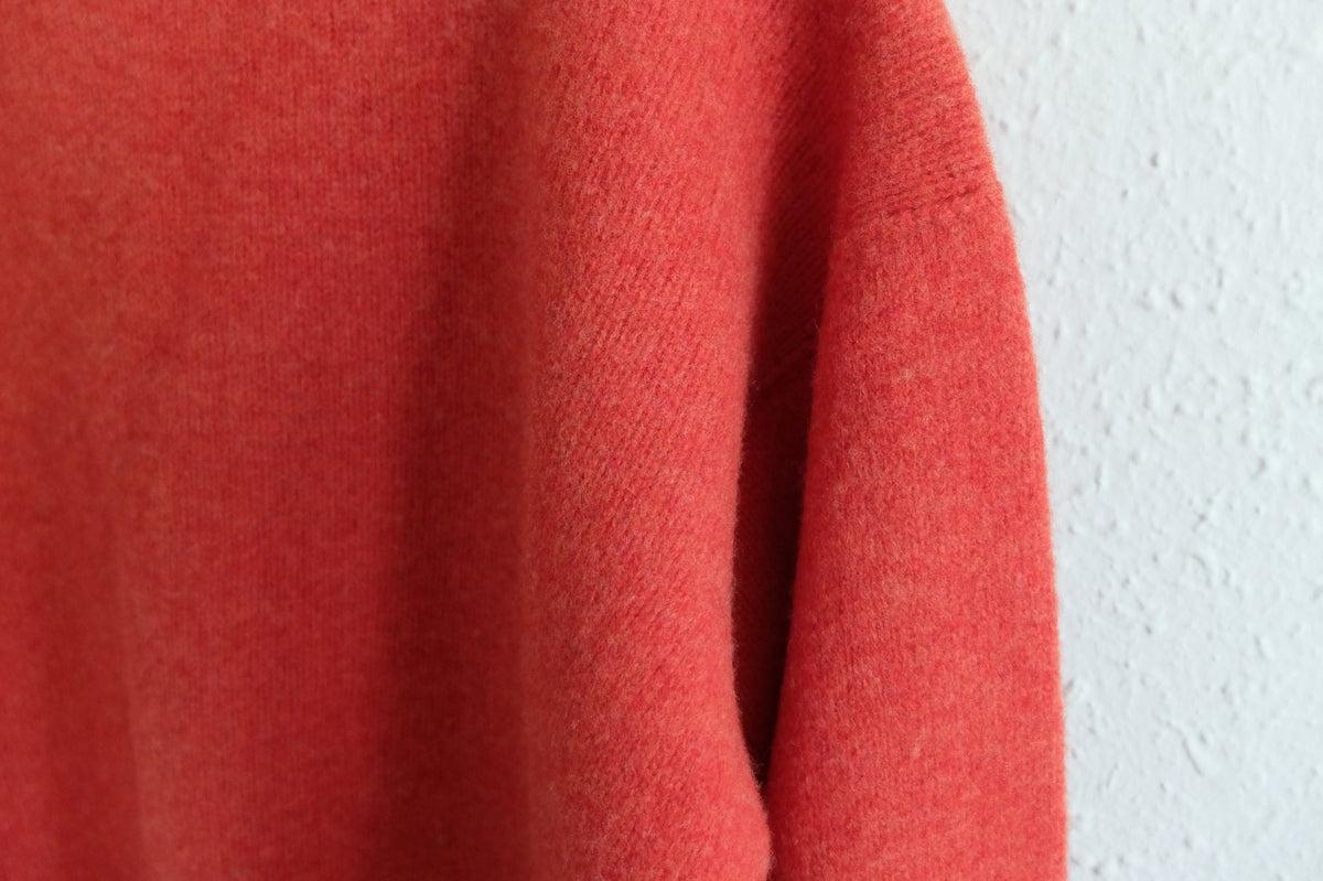 MITTAN / ウルグアイウールセーター 赤橙 KN-20 / unisex