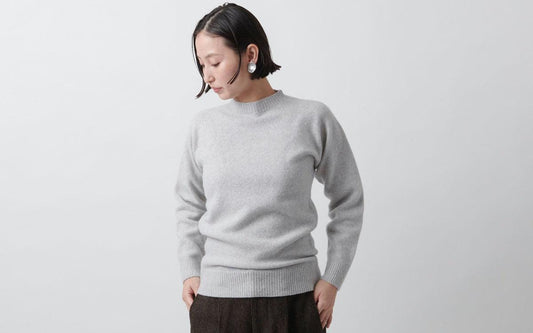 MITTAN / ウルグアイウールセーター 灰 KN-20 / unisex
