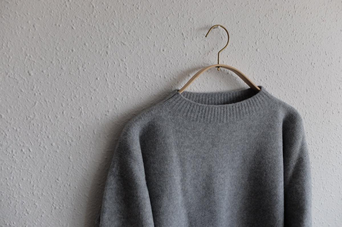 MITTAN / ウルグアイウールセーター 濃灰 KN-20 / unisex