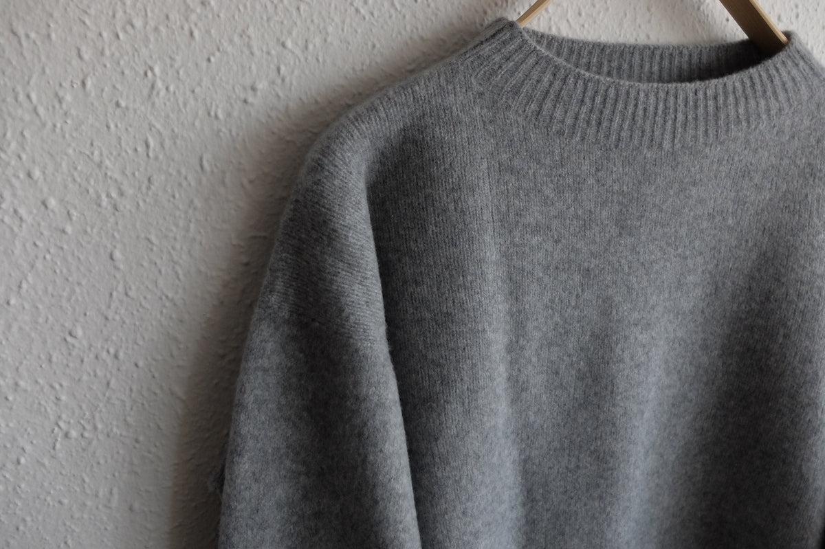 MITTAN / ウルグアイウールセーター 濃灰 KN-20 / unisex