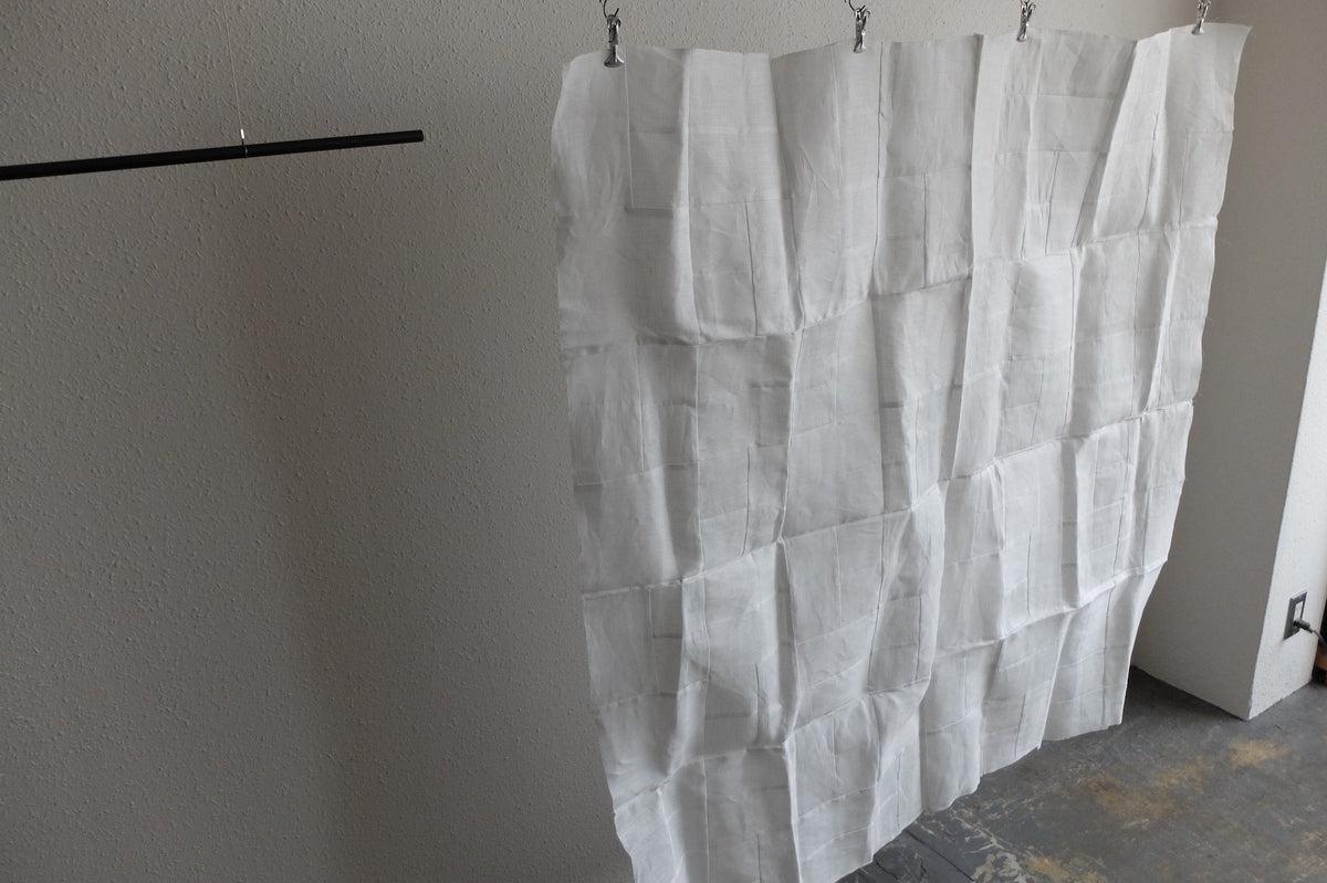 MITTAN×PINT / 端切れパッチワーク / 大麻・白 / 130×130cm