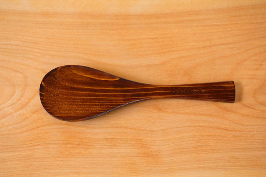 木曽ひのきの杓文字 拭き漆｜21cm