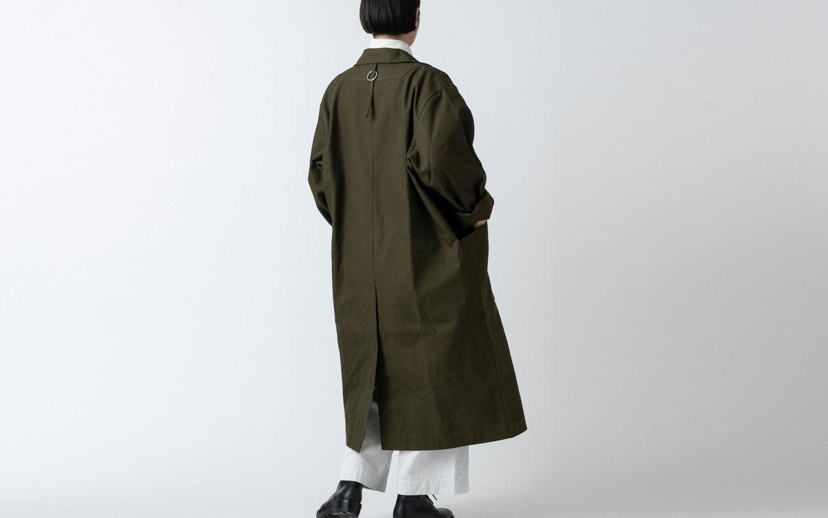 木間服装製作 coat コットン帆布 black｜unisex freesize