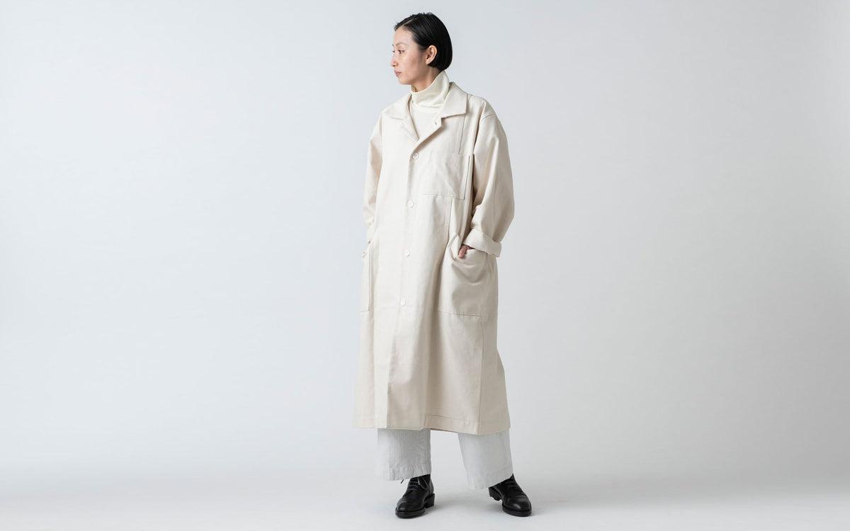 木間服装製作 coat コットン帆布 black｜unisex freesize