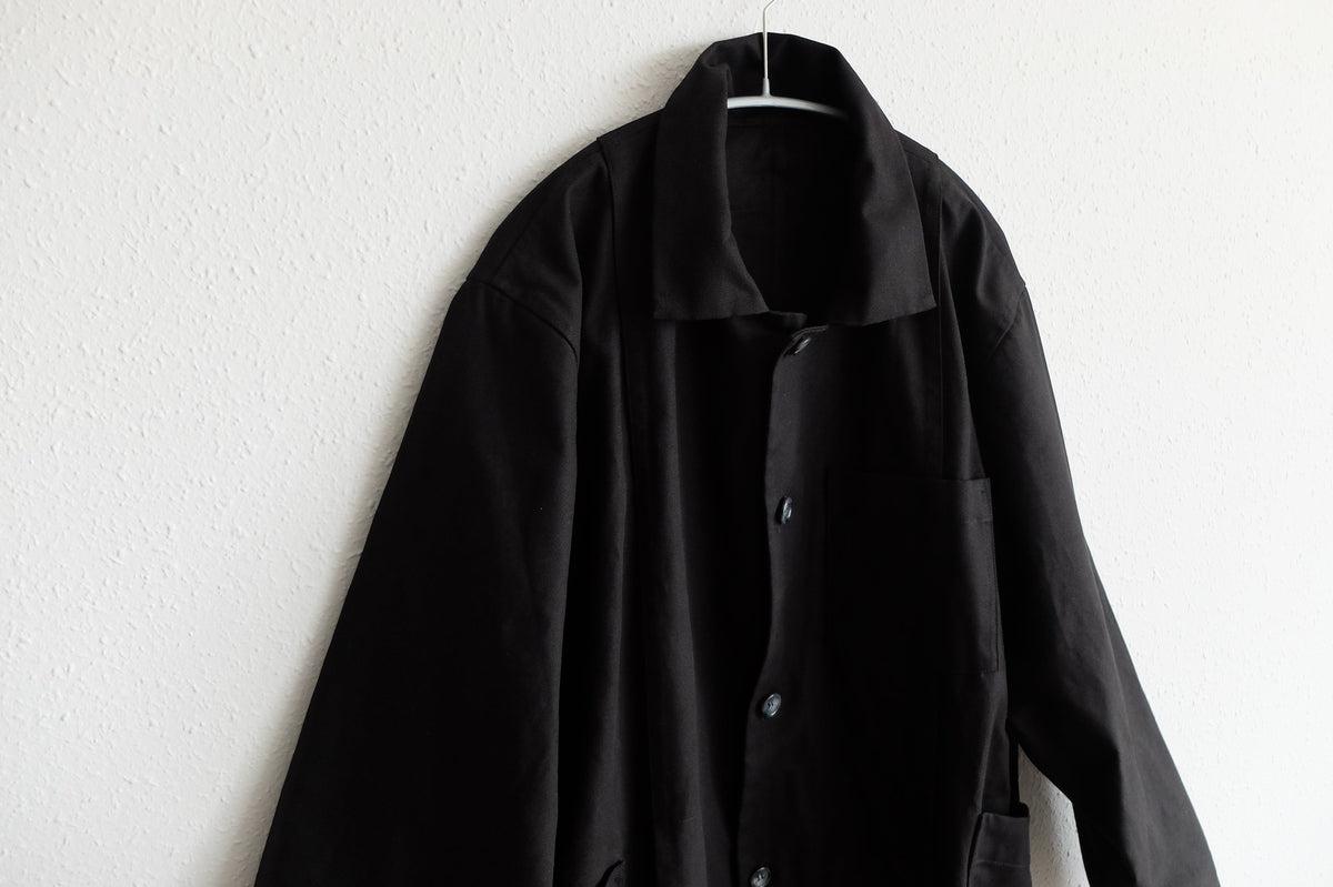 木間服装製作 coat コットン帆布 black｜unisex freesize