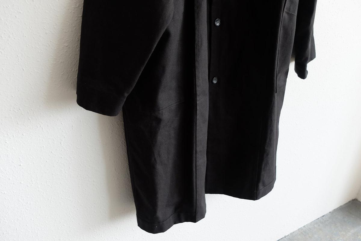 木間服装製作 coat コットン帆布 black｜unisex freesize