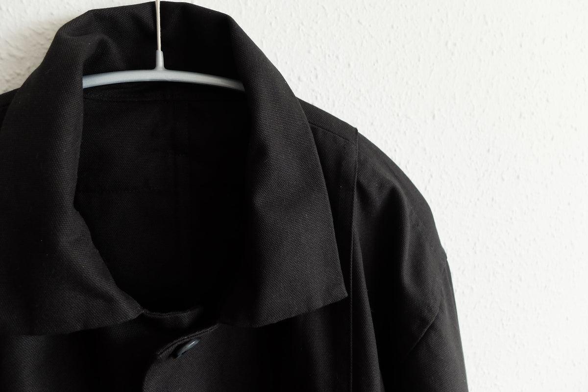 木間服装製作 coat コットン帆布 black｜unisex freesize