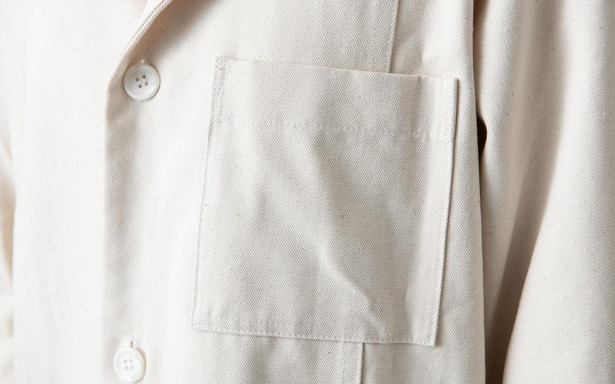 木間服装製作 coat コットン帆布 offwhite｜unisex freesize