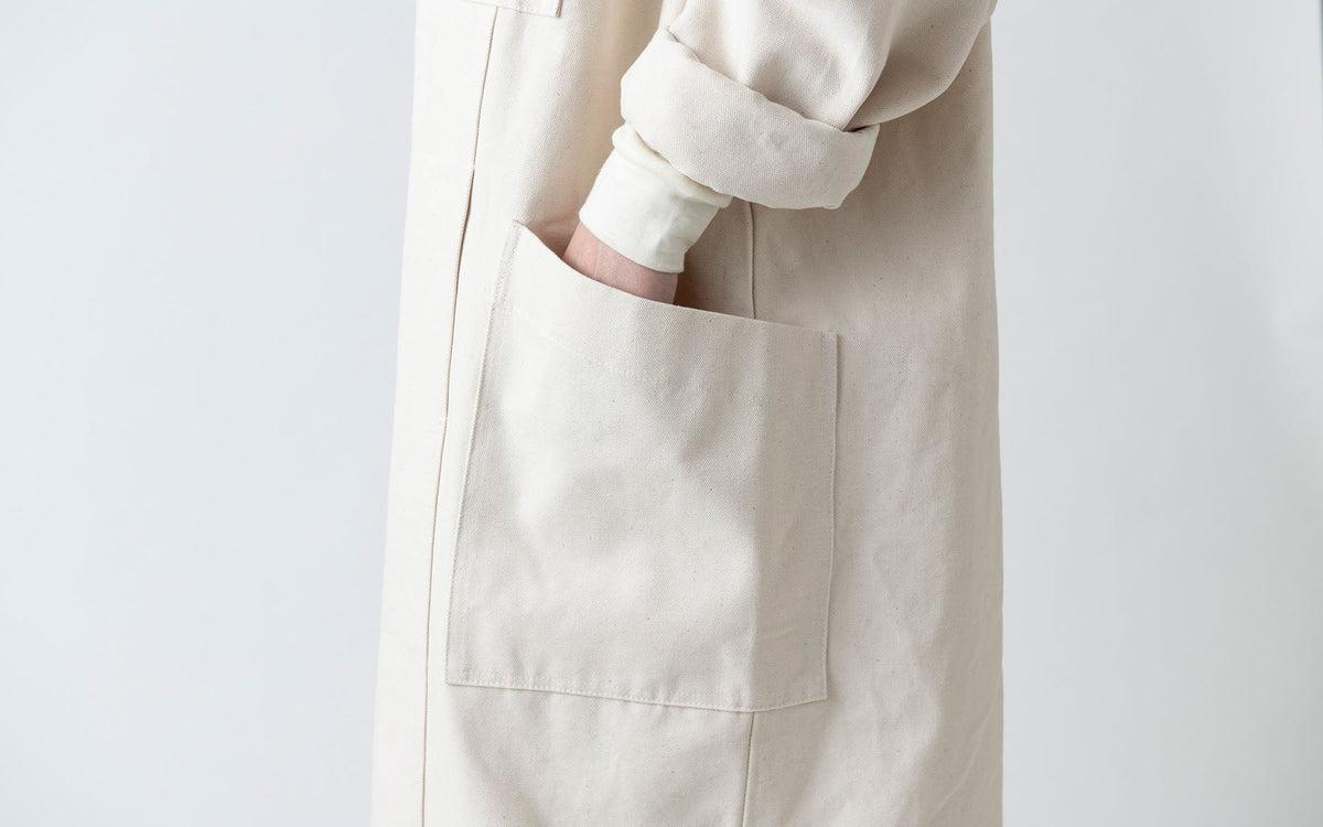木間服装製作 coat コットン帆布 offwhite｜unisex freesize
