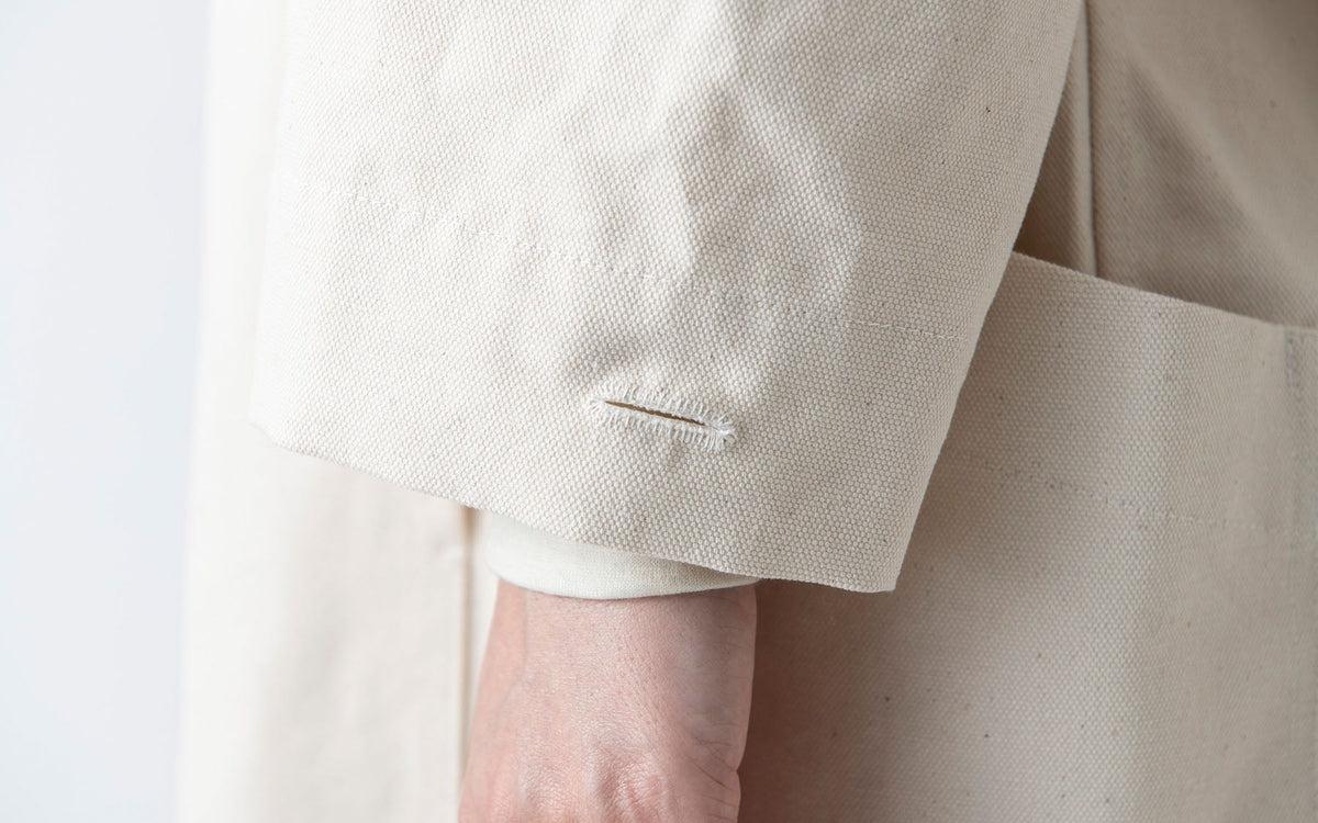 木間服装製作 coat コットン帆布 offwhite｜unisex freesize