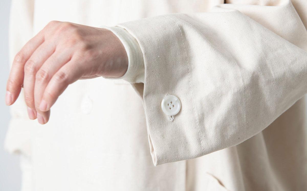 木間服装製作 coat コットン帆布 offwhite｜unisex freesize