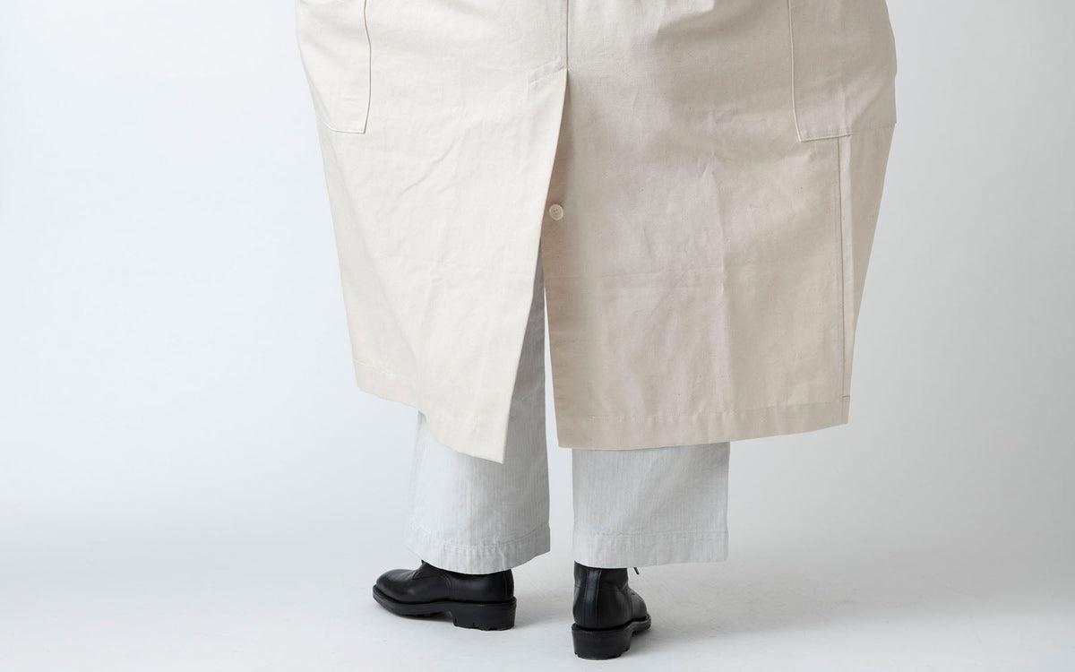 木間服装製作 coat コットン帆布 offwhite｜unisex freesize
