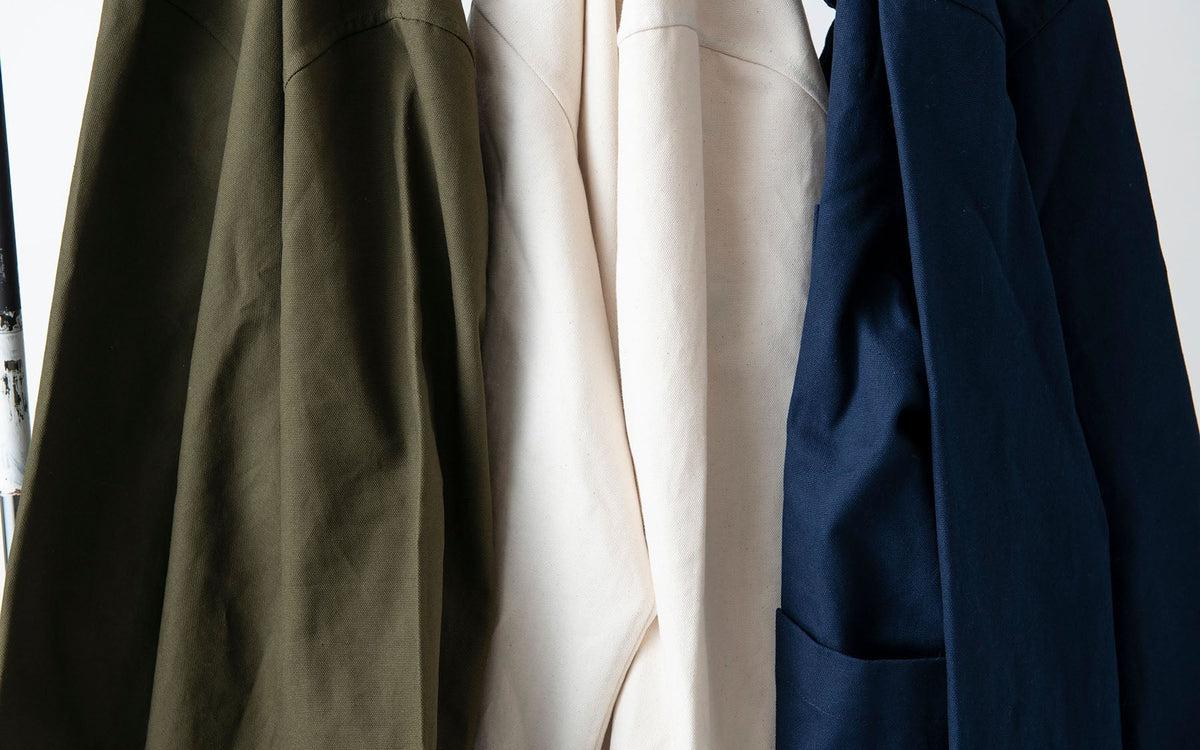 木間服装製作 coat コットン帆布 offwhite｜unisex freesize