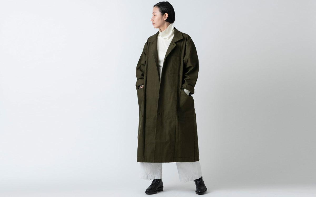 木間服装製作 coat コットン帆布 offwhite｜unisex freesize