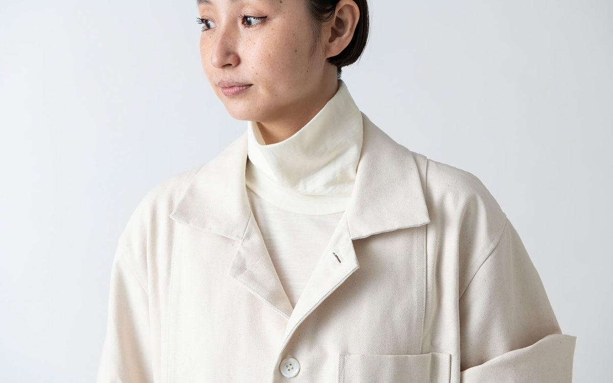 木間服装製作 coat コットン帆布 offwhite｜unisex freesize
