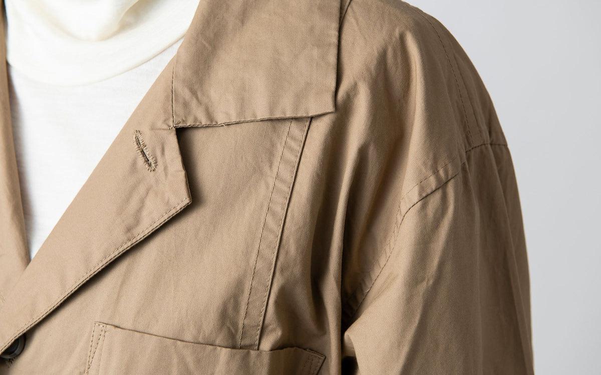 木間服装製作 coat コットンタイプライター beige｜unisex freesize