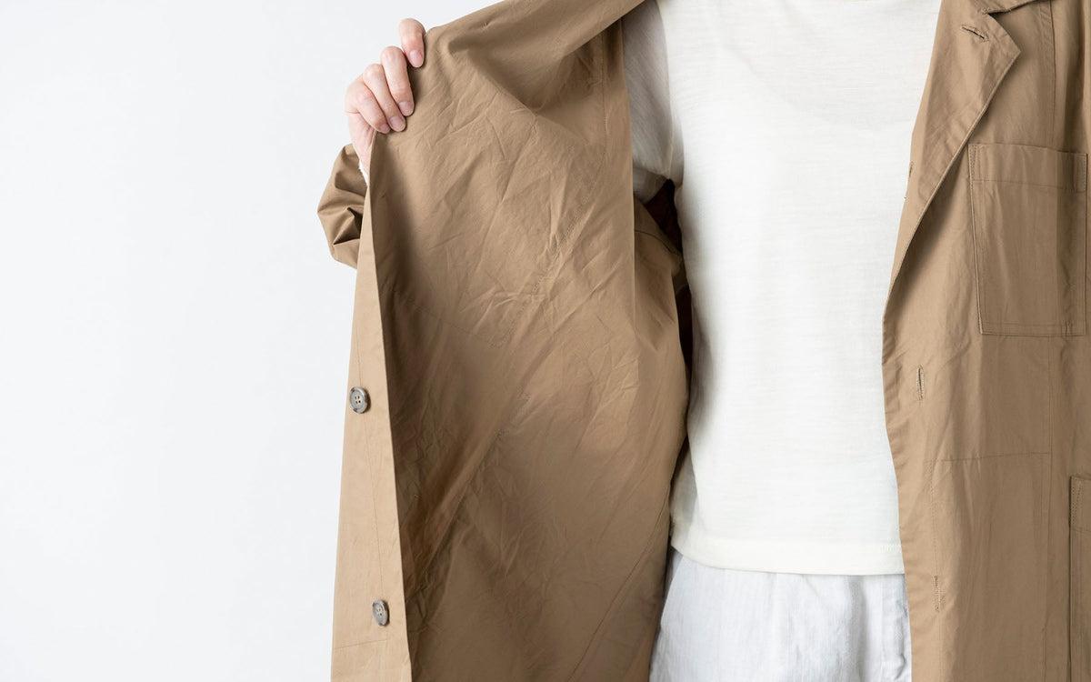 木間服装製作 coat コットンタイプライター beige｜unisex freesize