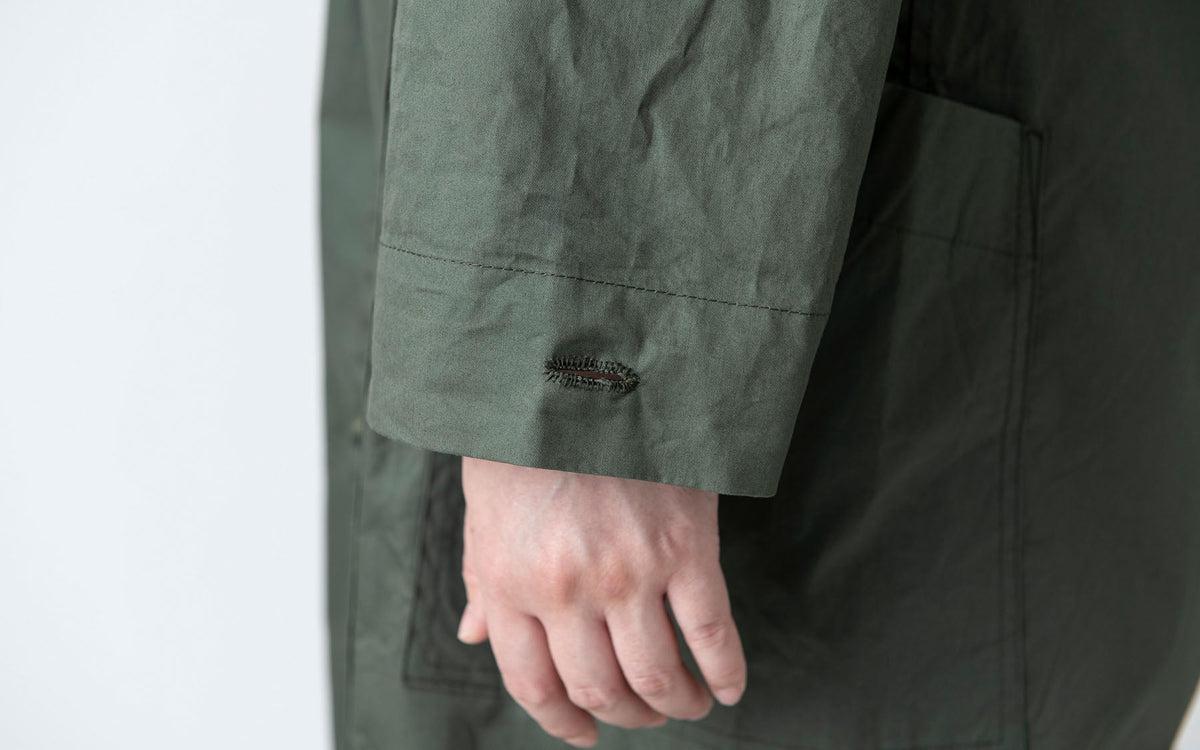 【再入荷】木間服装製作 coat コットンタイプライター khaki｜unisex freesize