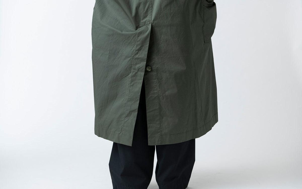 【再入荷】木間服装製作 coat コットンタイプライター khaki｜unisex freesize