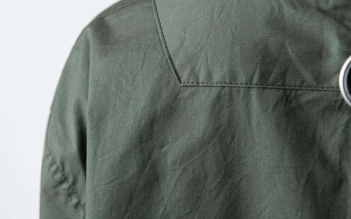 【再入荷】木間服装製作 coat コットンタイプライター khaki｜unisex freesize