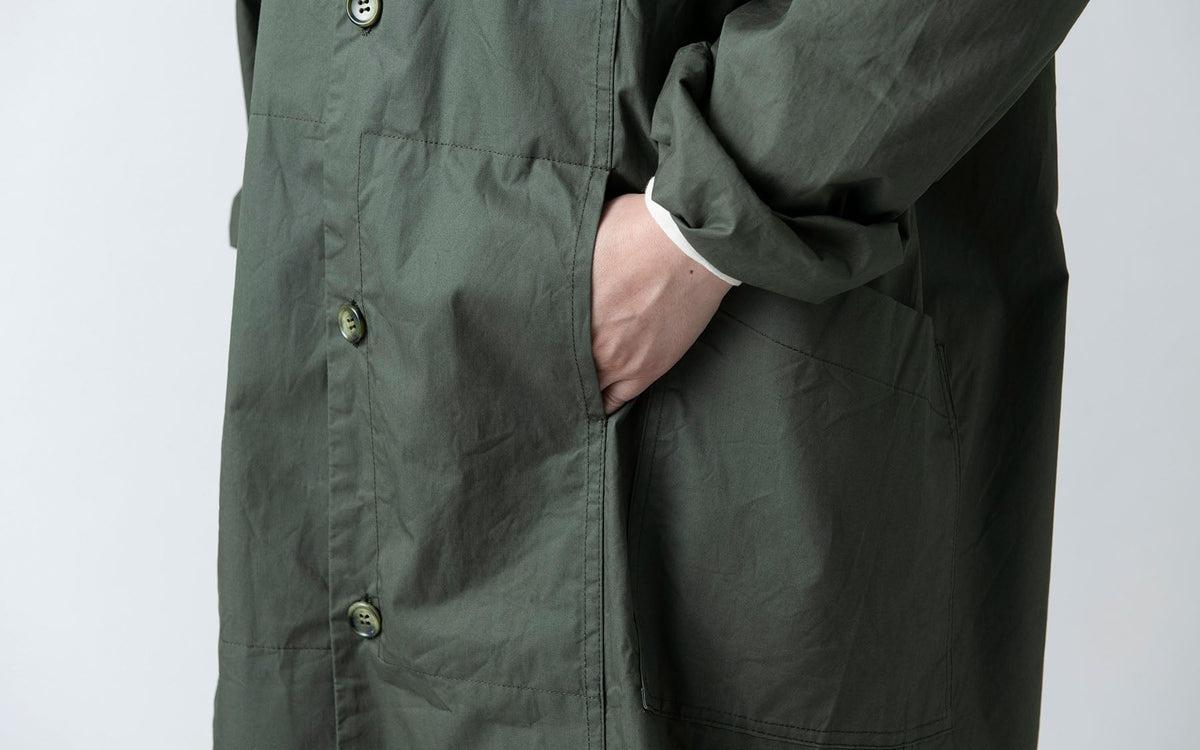 【再入荷】木間服装製作 coat コットンタイプライター navy｜unisex freesize