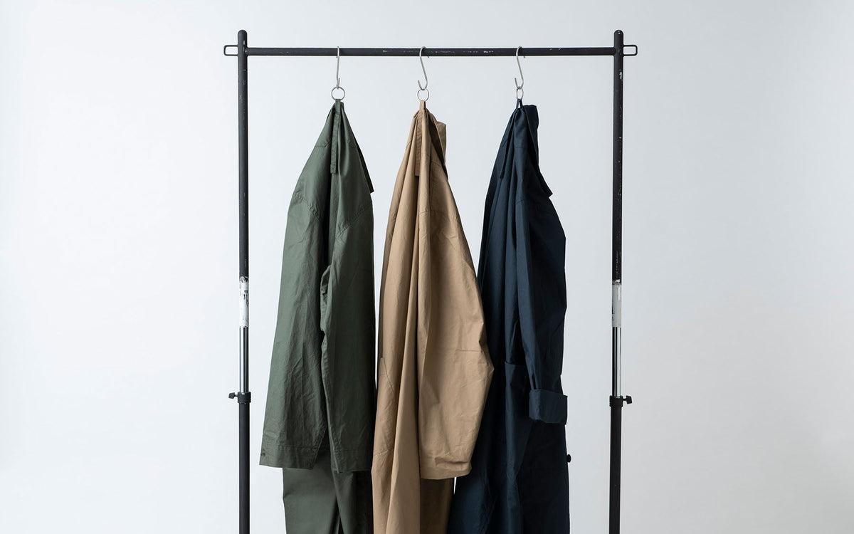 【再入荷】木間服装製作 coat コットンタイプライター navy｜unisex freesize