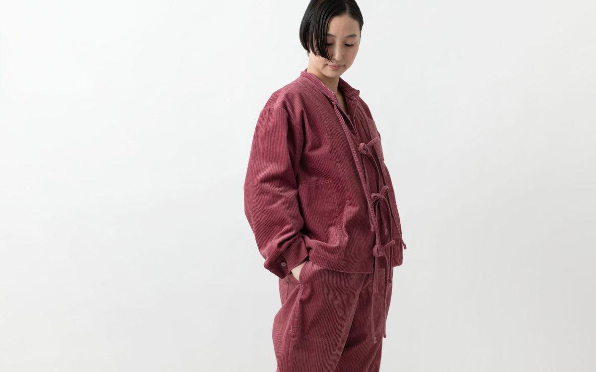 木間服装製作 コーデュロイバンドカラージャケット 4color｜unisex freesize