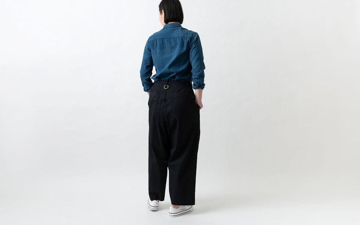 木間服装製作 pants cotton black｜unisex freesize