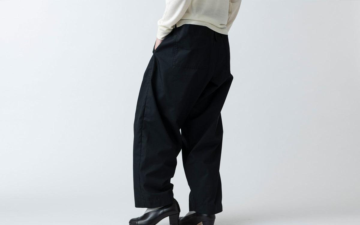 木間服装製作 pants cotton black｜unisex freesize