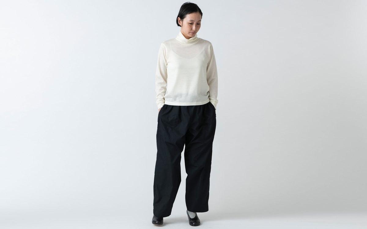 木間服装製作 pants cotton black｜unisex freesize