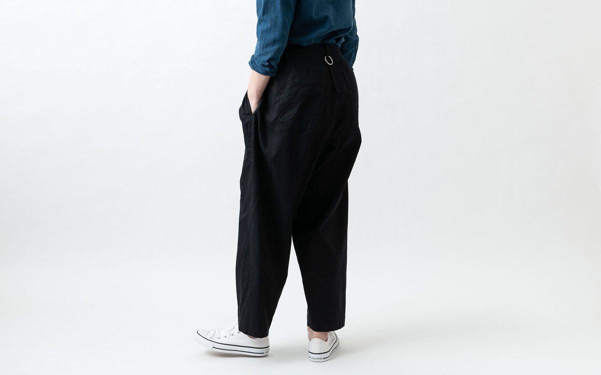 木間服装製作 pants cotton black｜unisex freesize