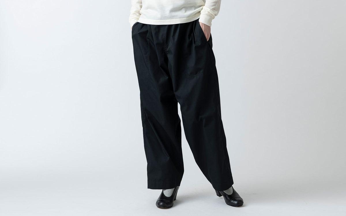 木間服装製作 pants cotton black｜unisex freesize