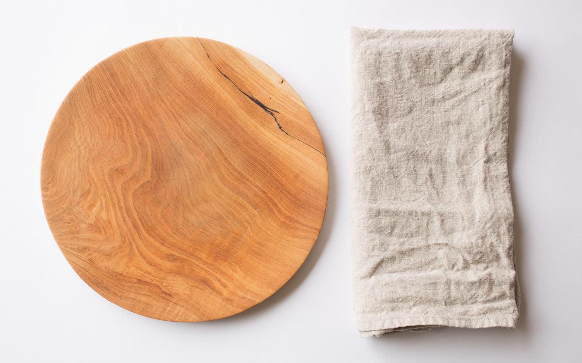 【木目選択可】ろくろ挽きの木皿 栃の木 15cm