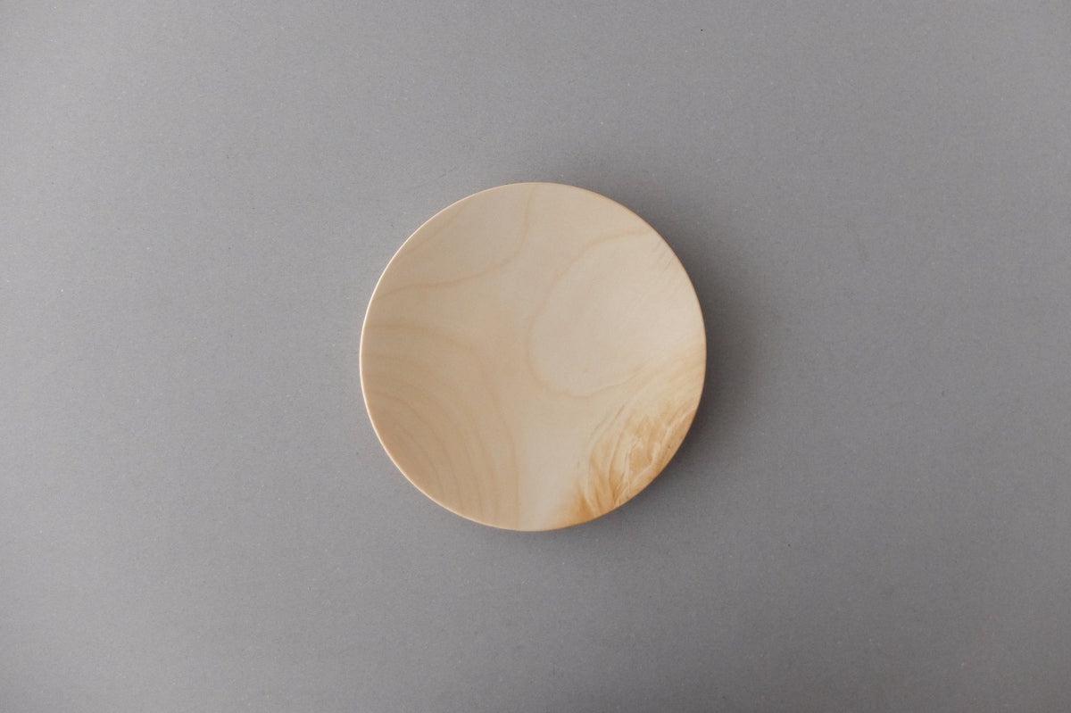 【木目選択可】ろくろ挽きの木皿 栃の木 15cm
