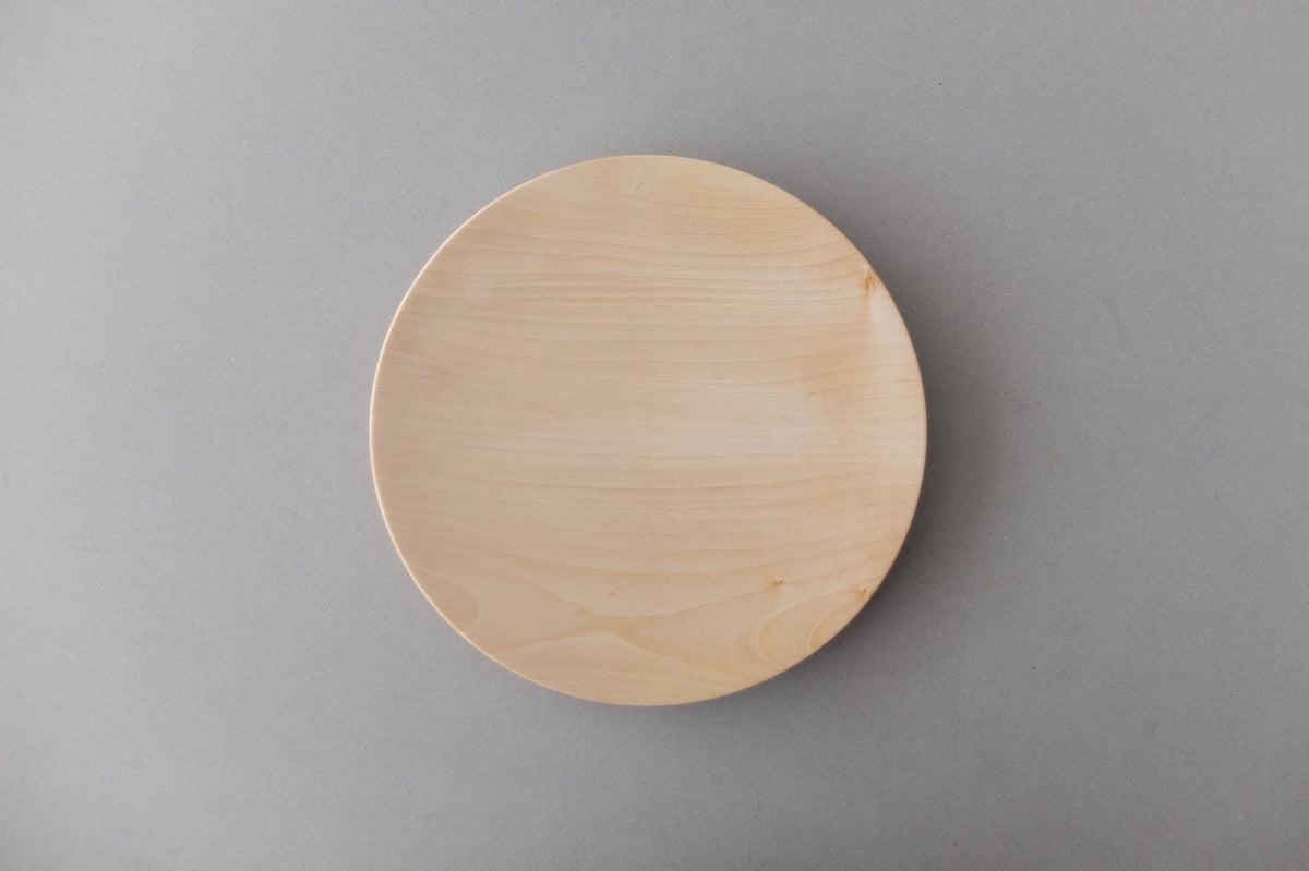 【木目選択可】ろくろ挽きの木皿 栃の木 21cm